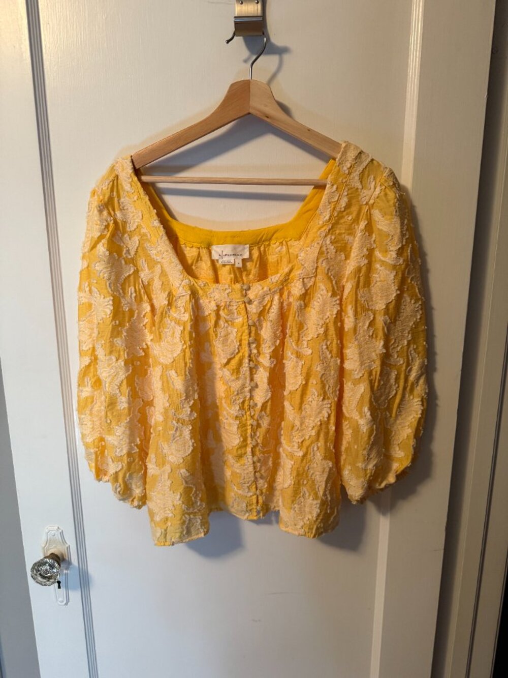 Yellow Anthropologie top